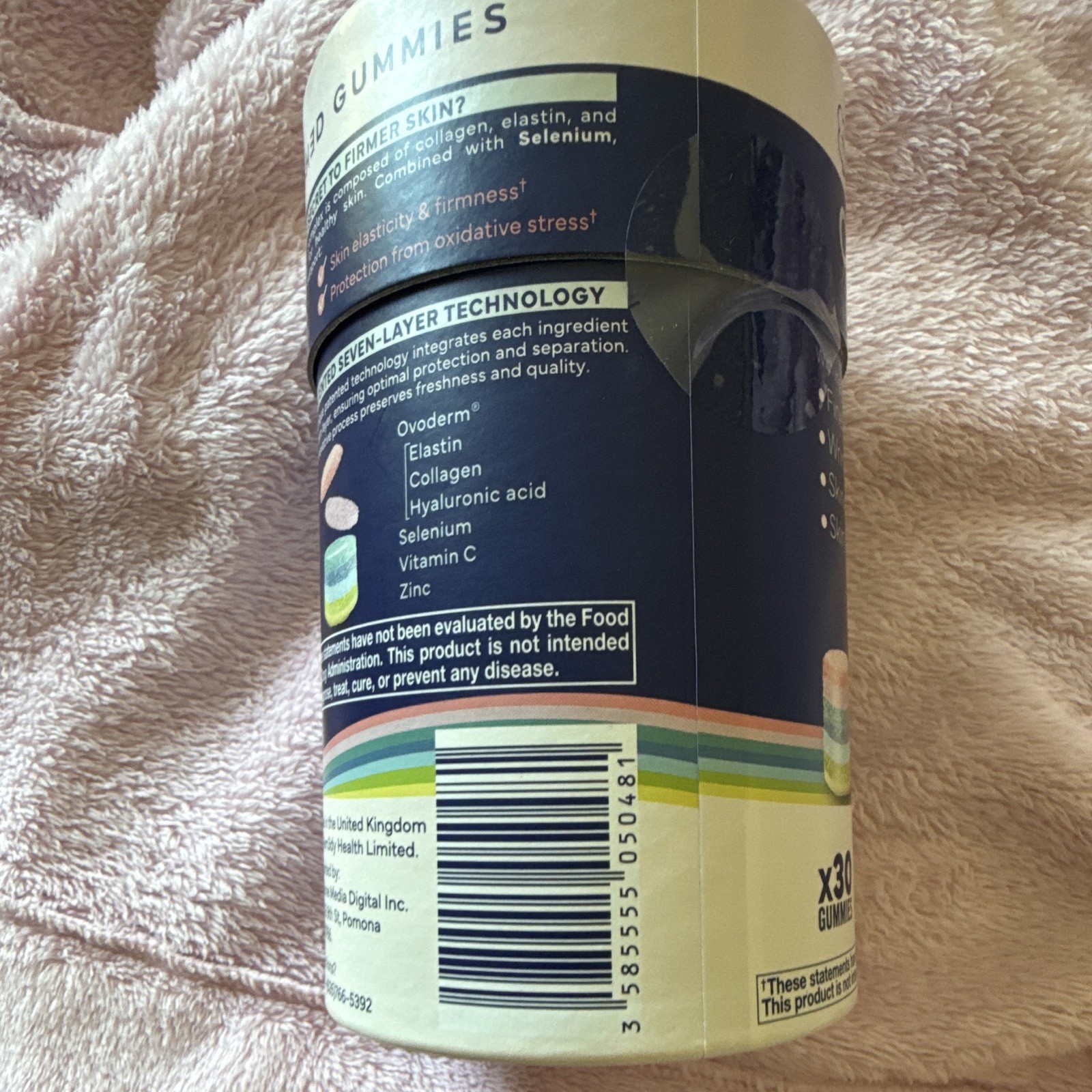 UPSA x NOURISHED Collagen Skin Lift Gummies 30 Ct Sugar-Free Gluten-Free