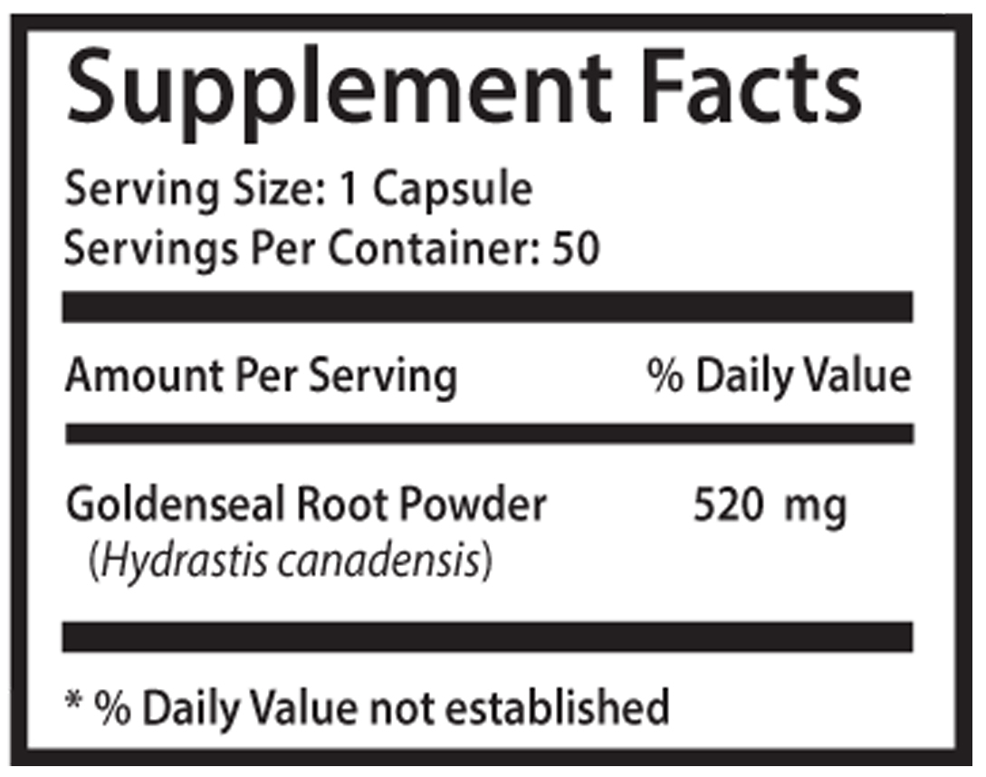 Goldenseal Tablets – Goldenseal Root Hydrastis 520mg – Urinary Tract Health 1B