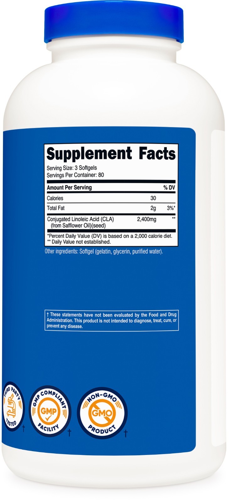 Nutricost CLA 800mg Servings, 240 Softgels – Gluten Free, Non-GMO