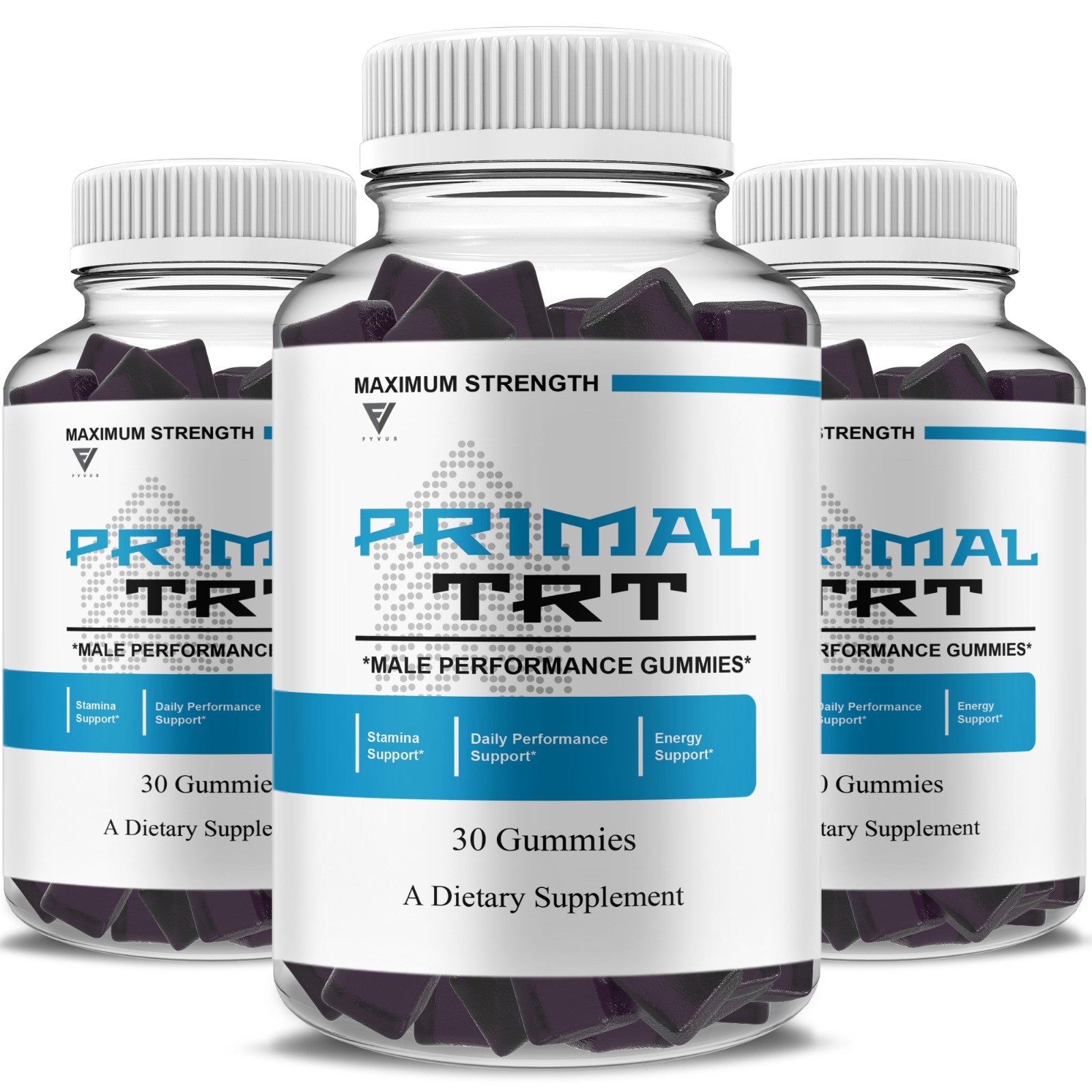 (3 Pack) Primal TRT Gummies, PrimalTRT Performance Supplement (90 Gummies)