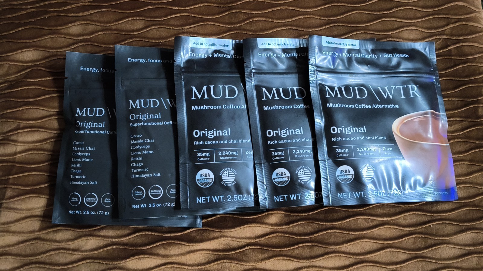 4 pack MUD WTR :rise Cacao Mushroom Coffee MUDWTR exp 5/27
