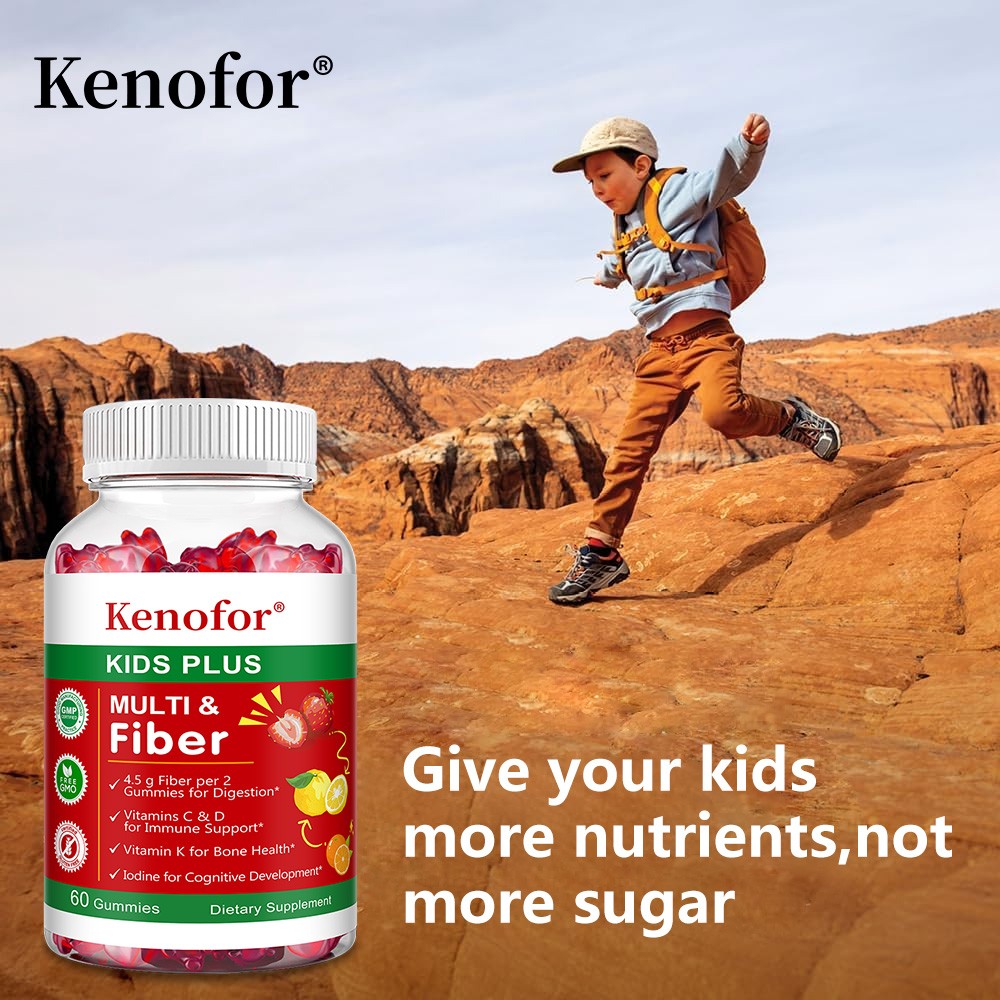 Kids Multi Fiber Supports Digestive Bone Immune System Health 60 Gummy