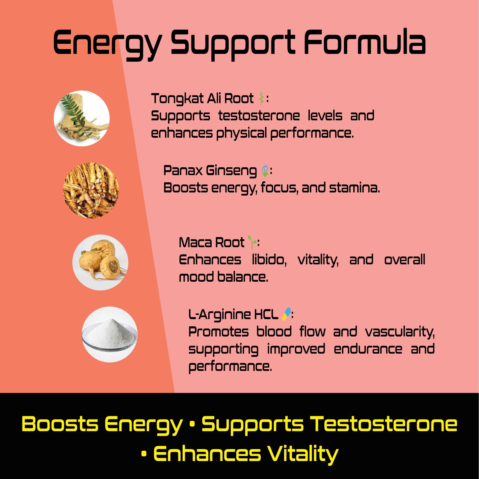 Male Enhancement & Testosterone Support – Men’s Health Libido Booster 60 Pills