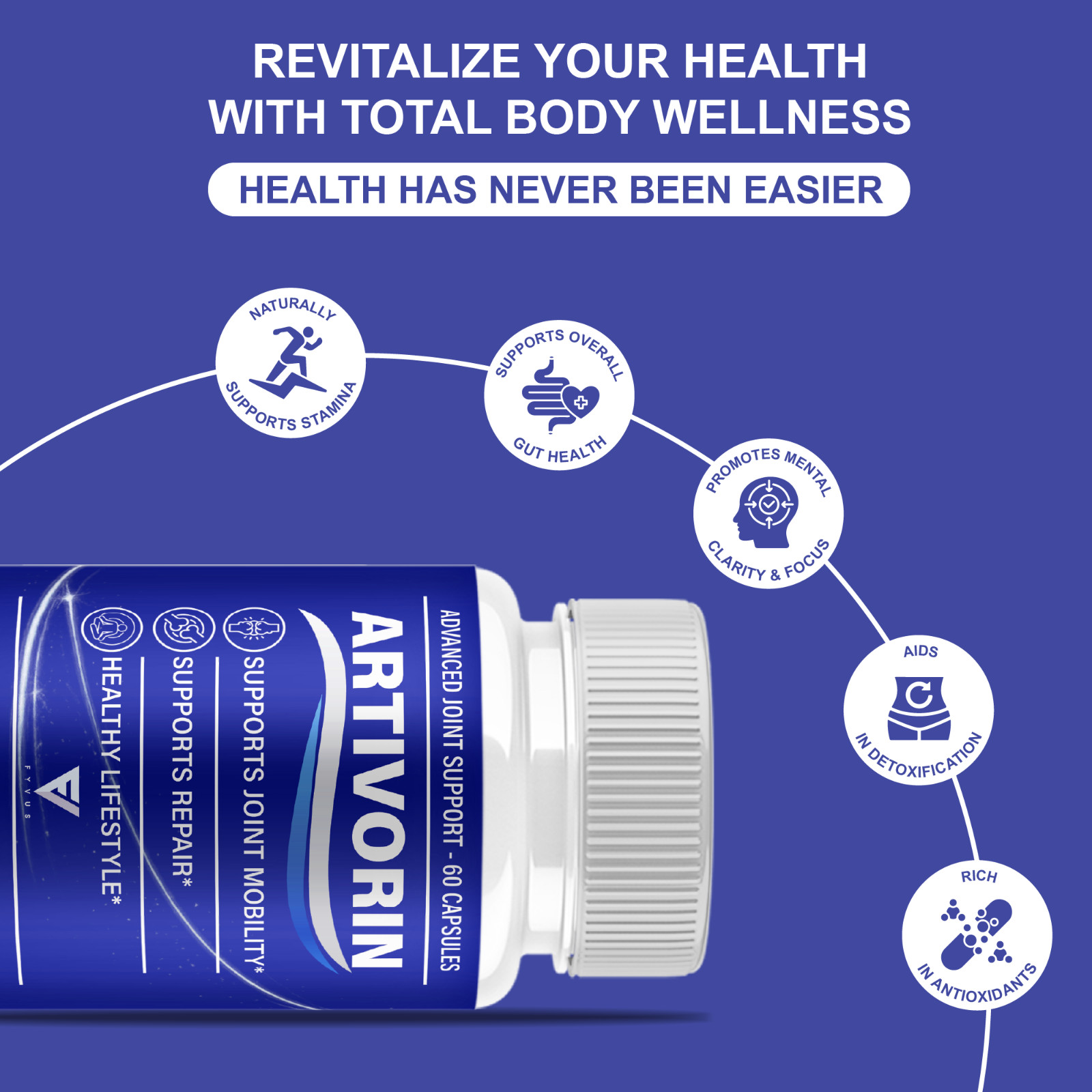 (5 Pack) Artivorin Advanced Joint Support, Artivorin Pills (300 Capsules)