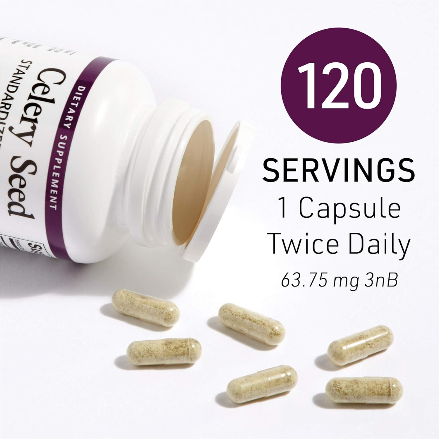Natural Factors – Celery Seed Extract,Circulatory Support,120 Vegetarian Caps