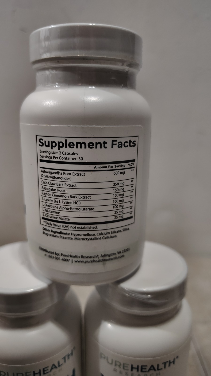 PureHealth Research Youth Switch Anti Aging Supplement 60 Cap Lot Of 3