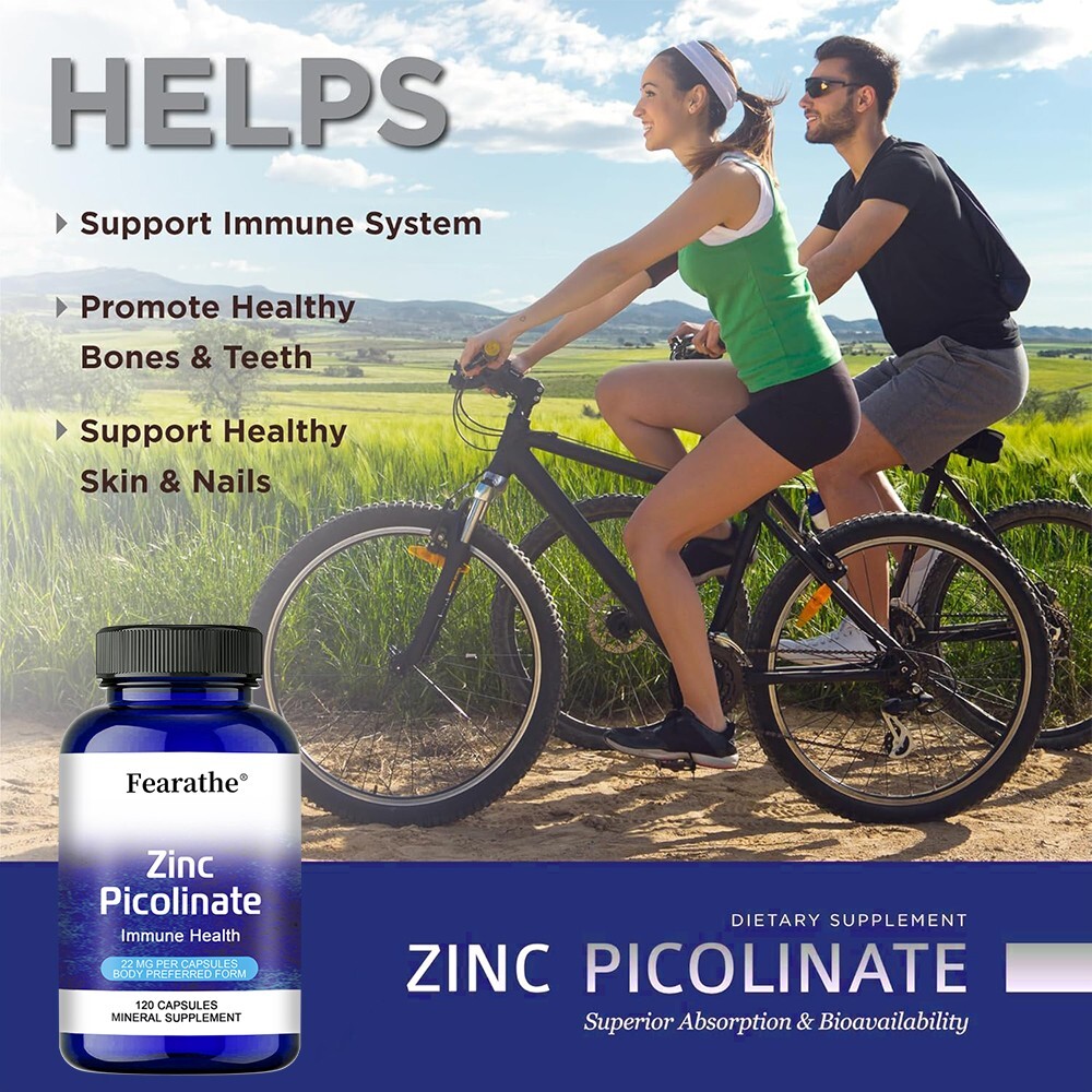 Zinc Picolinate 22mg | High Potency, Non-GMO | Immune Health
