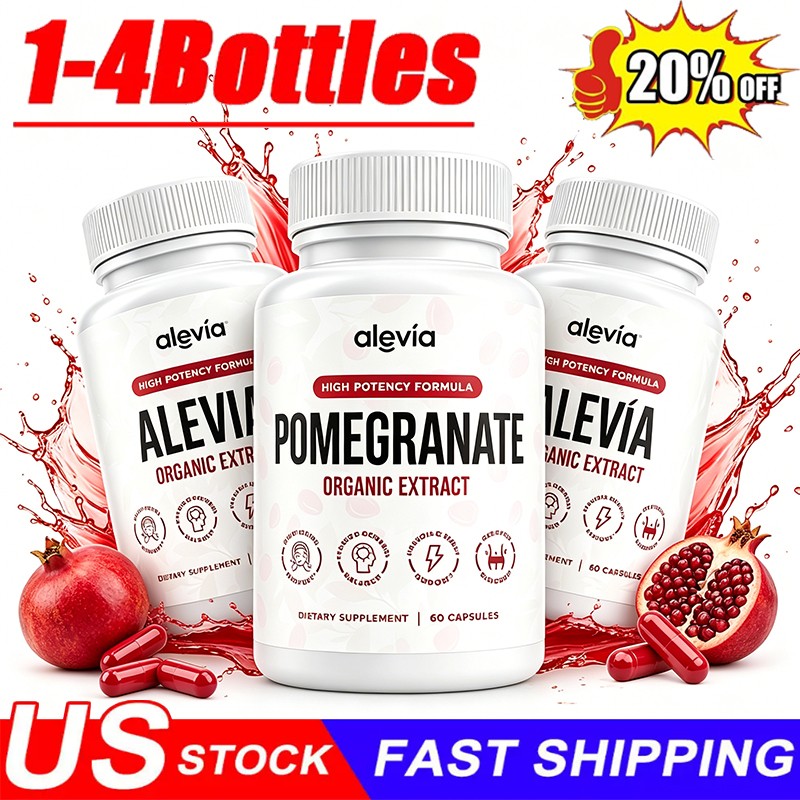 3X Alevia Pomegranate Capsules 60ct Organic Extract Antioxidant US