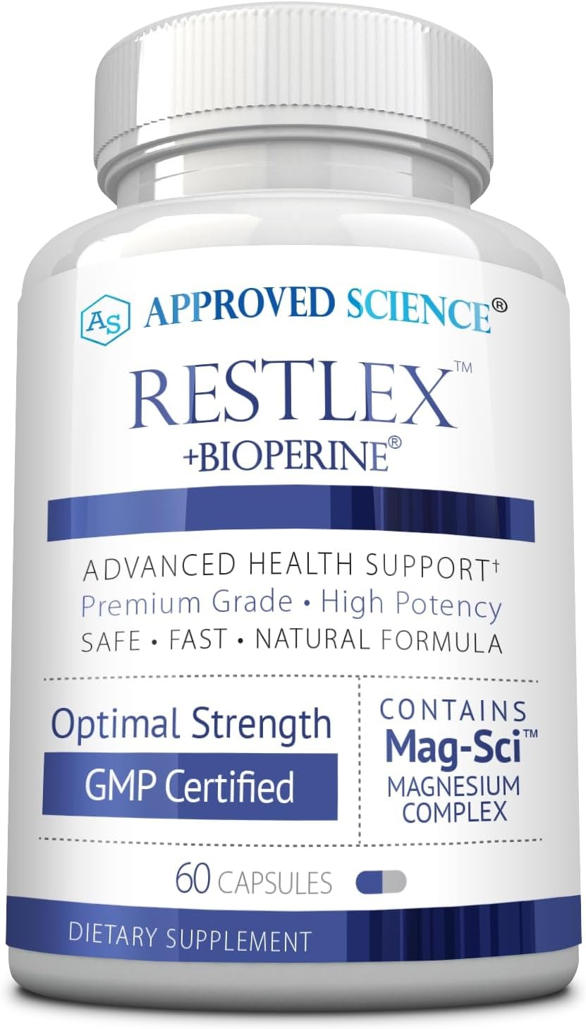 Approved Science Restlex – 420 mg Magnesium Glycinate Blend, L-theanine 200 mg –