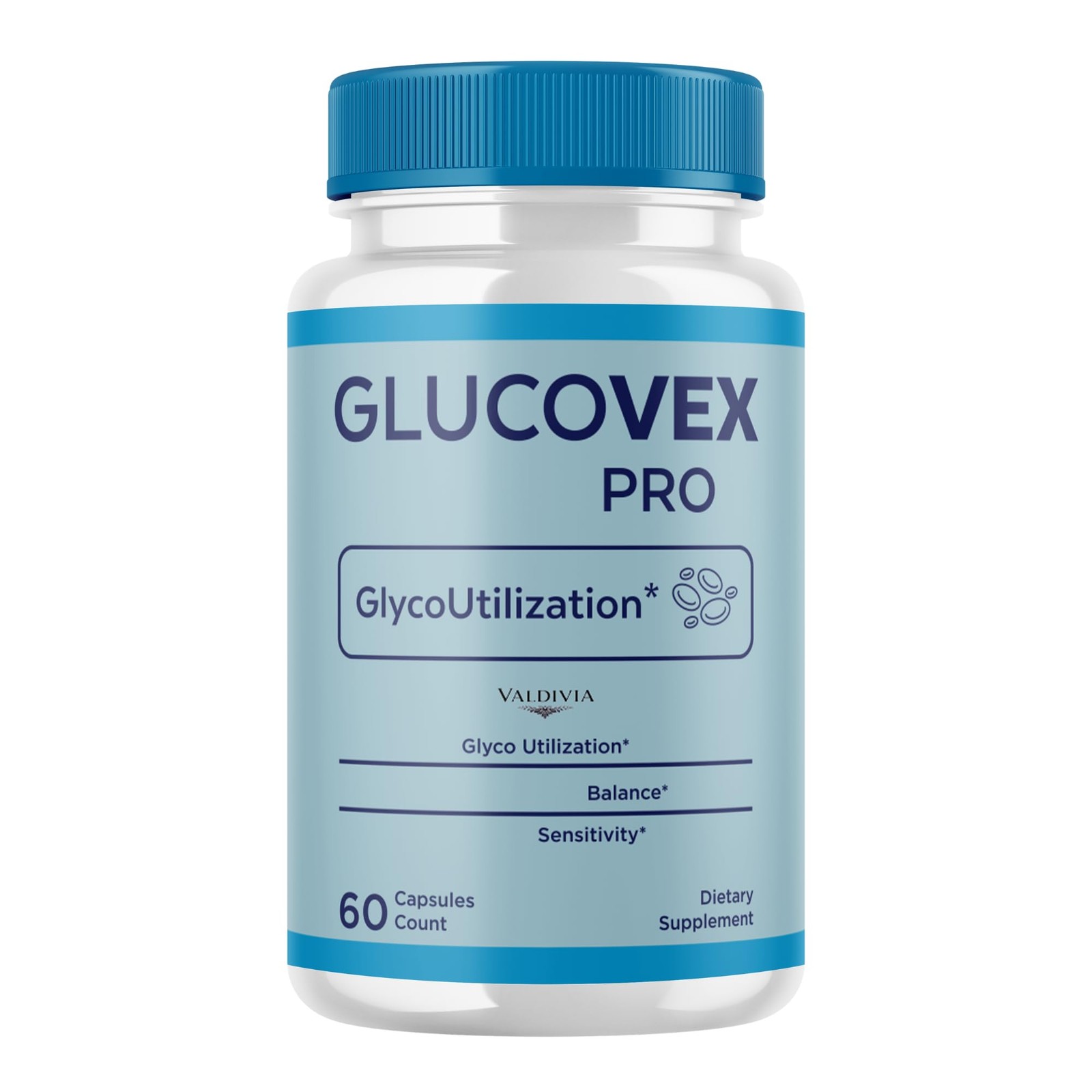 Valdivia Glucovex 60 Capsules Blood Sugar Support Supplement Made in USA
