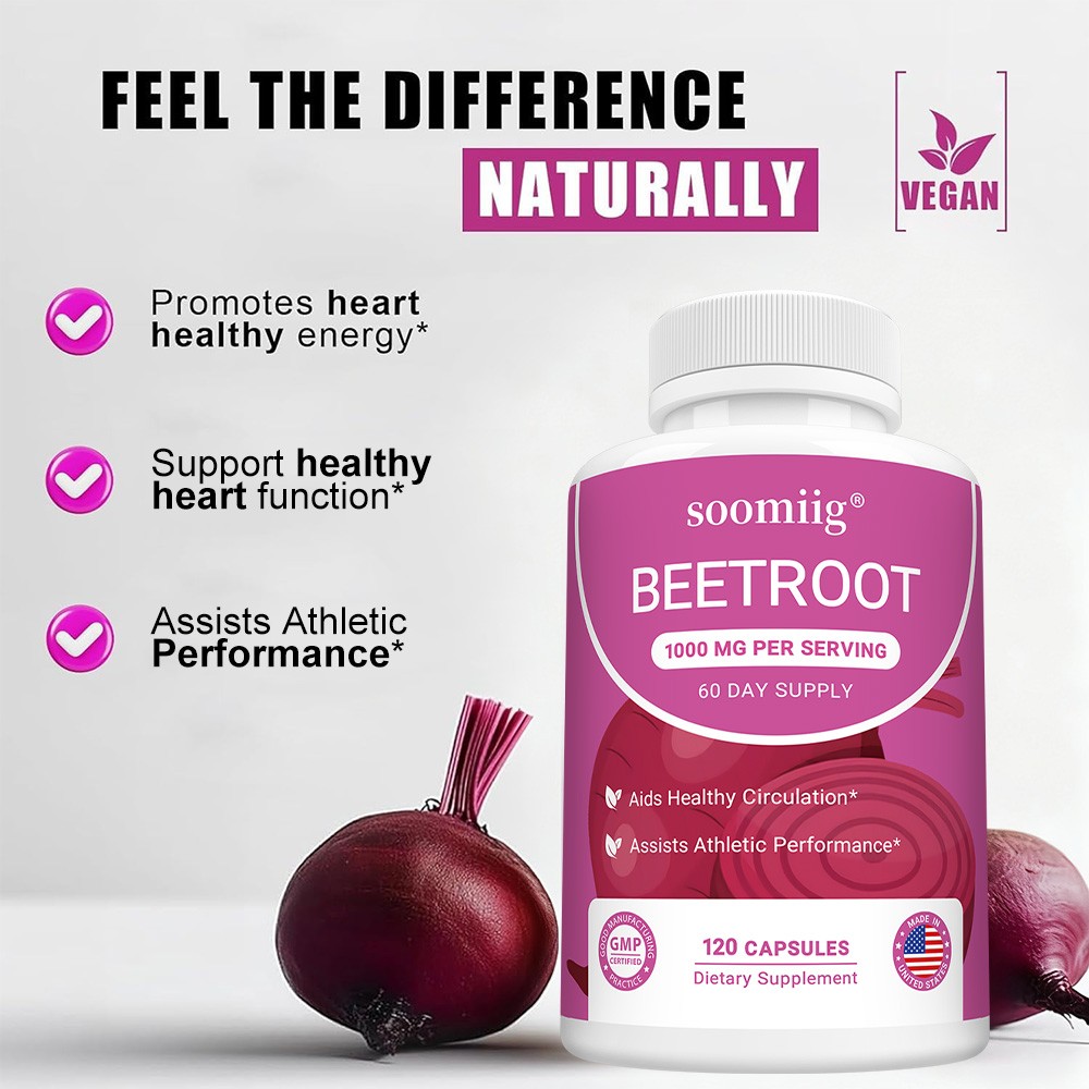 Beet Root Supplements Healthy Circulation Supports Vitality 30-120 Capsules