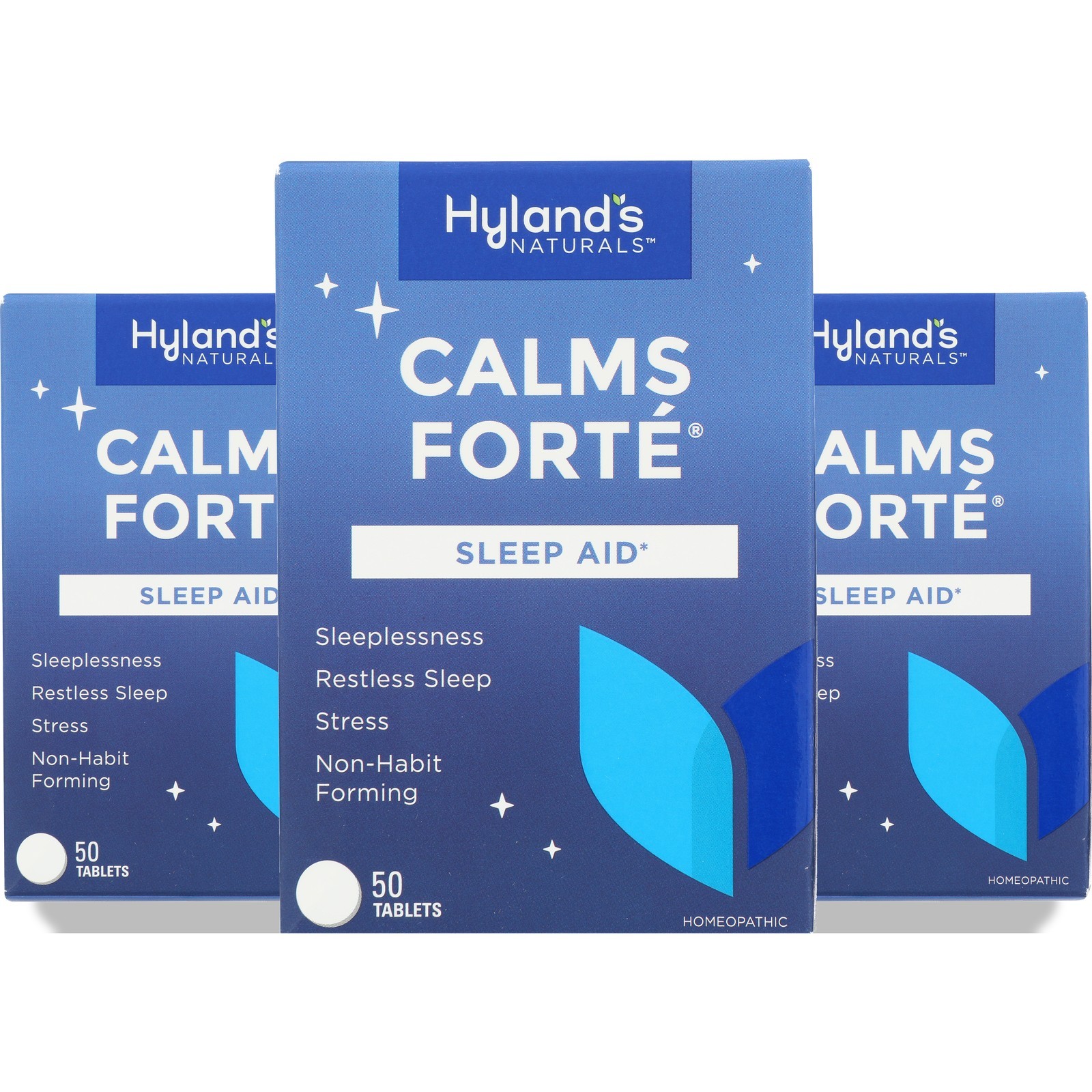Hyland’S Calms Forte Sleep Aid Tablets 50 Count Homeopathic 3 Pack