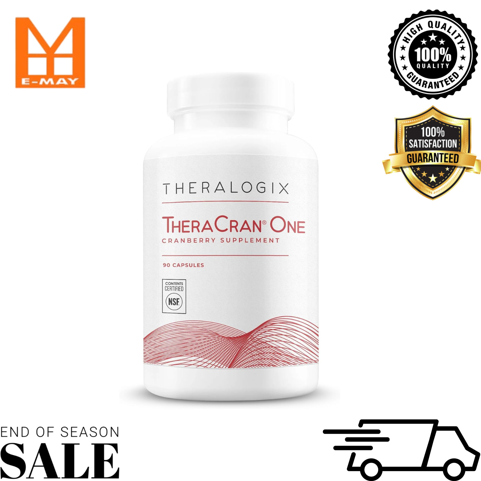 Theralogix TheraCran One Cranberry Capsules – 90-Day Supply – Supplement for Men
