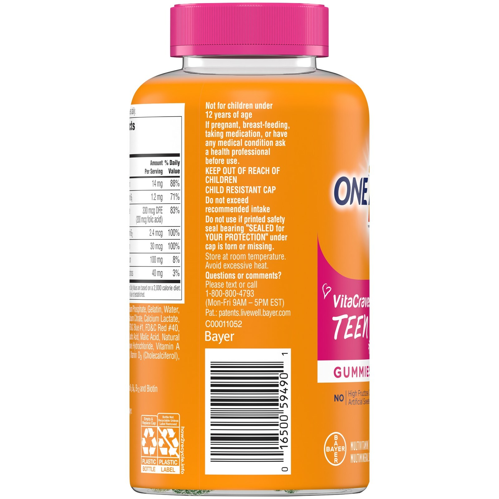 One A Day For Her Teen Multivitamin Gummies, 150 Ct