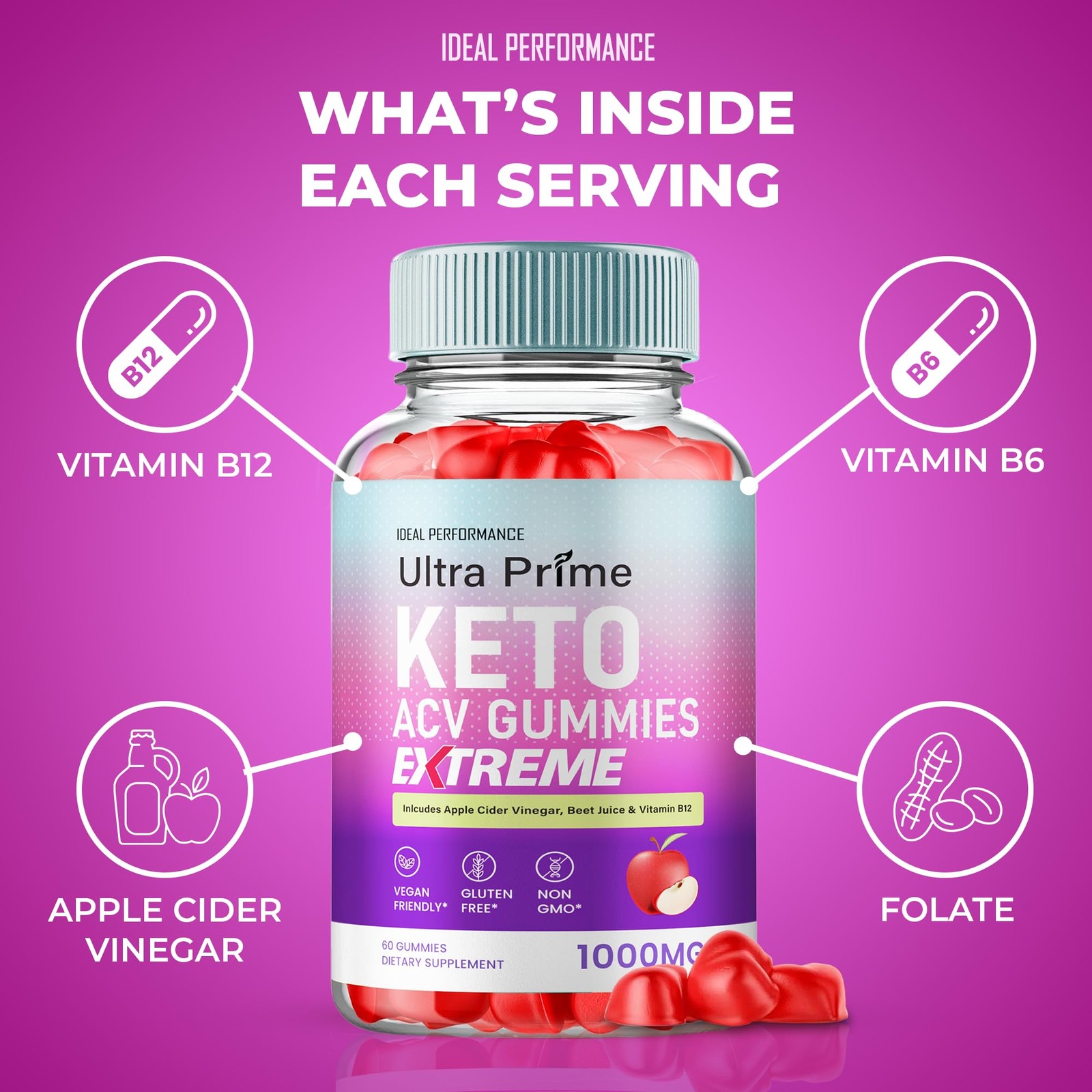 Ultra Prime General Wellness Supplement – 300 Gummies (5 Pack)