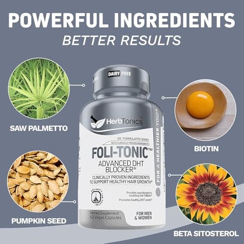 Hair Growth Vitamins for Women & Men | DHT Blocker Biotin