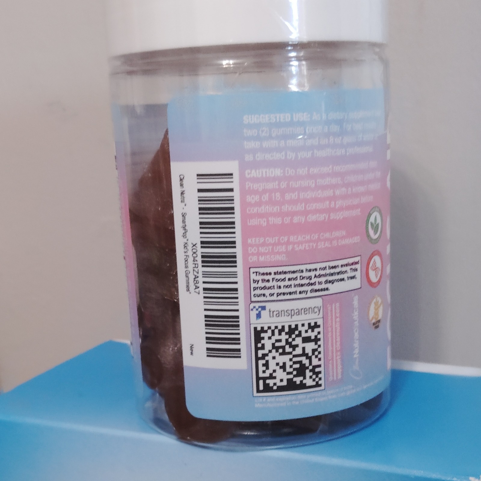 Clean Nutraceuticals SmartPop Kids Focus Gummies L-Theanine + Ginkgo 60 ct