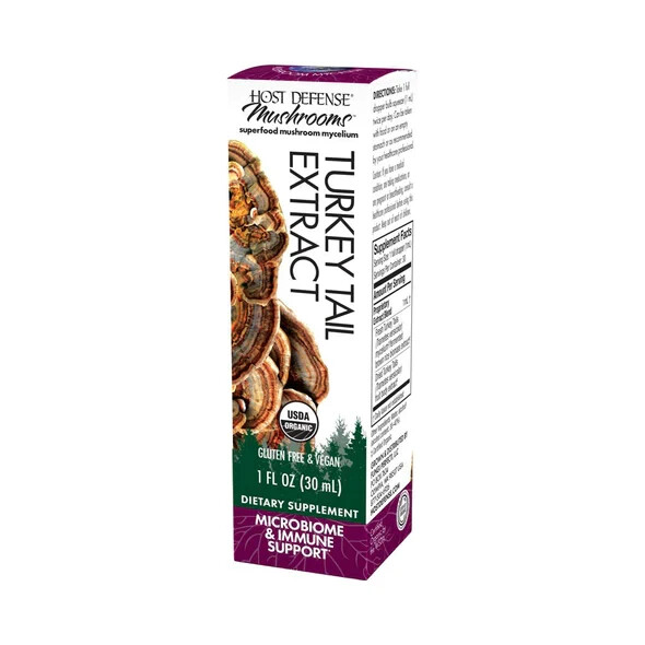 Host Defense Turkey Tail Extract 1 Oz Organic Immune Support Fungi Perfecti