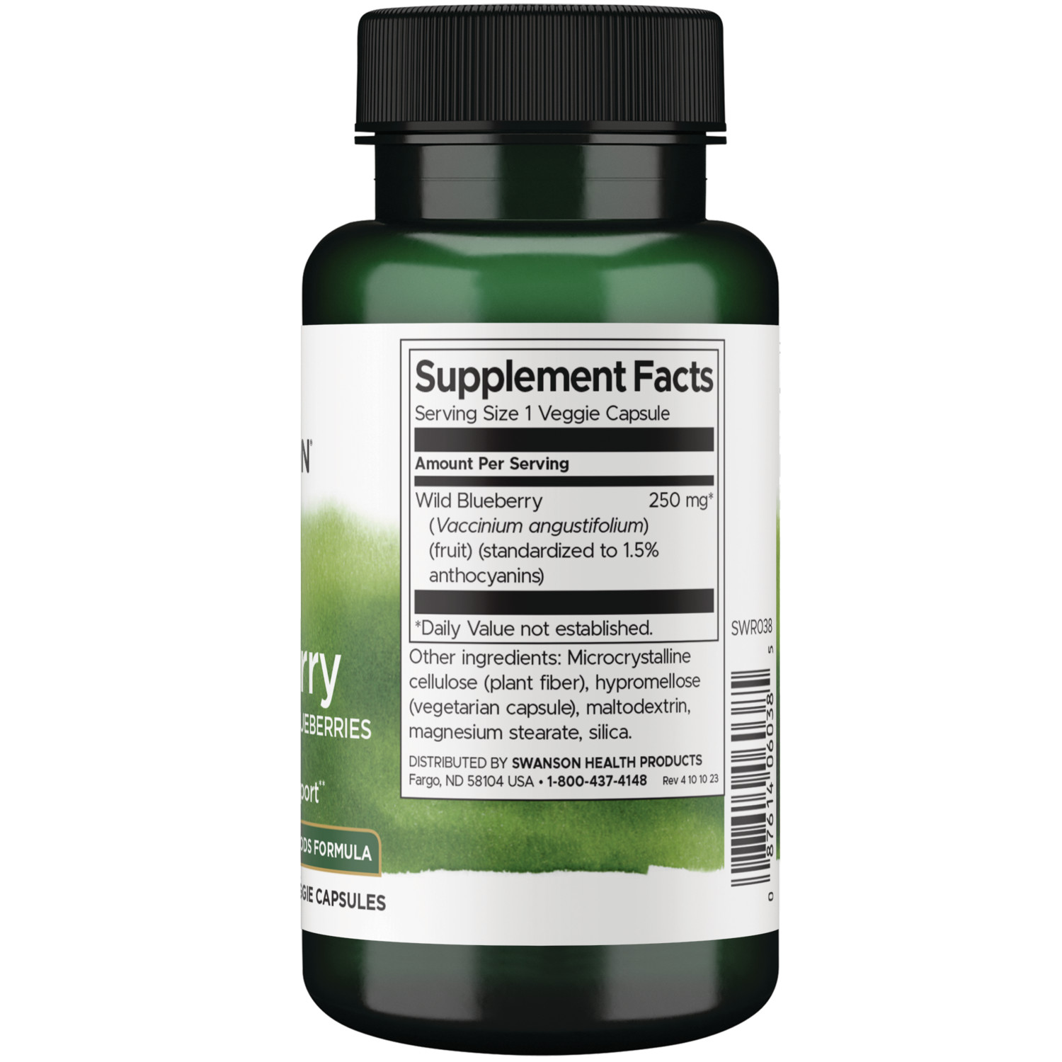 Swanson Wild Blueberry 250 mg 90 Veggie Capsules