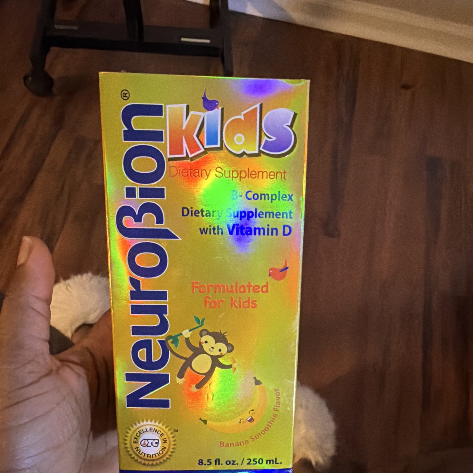 NeuroBion Kids B-Complex + Vitamin D Liquid Vitamin, Banana Smoothie 8.5 fl oz