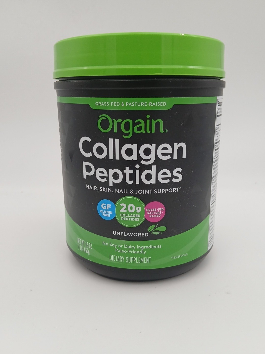 Orgain Collagen Peptides – Grass Fed – Unflavored – 1Lb