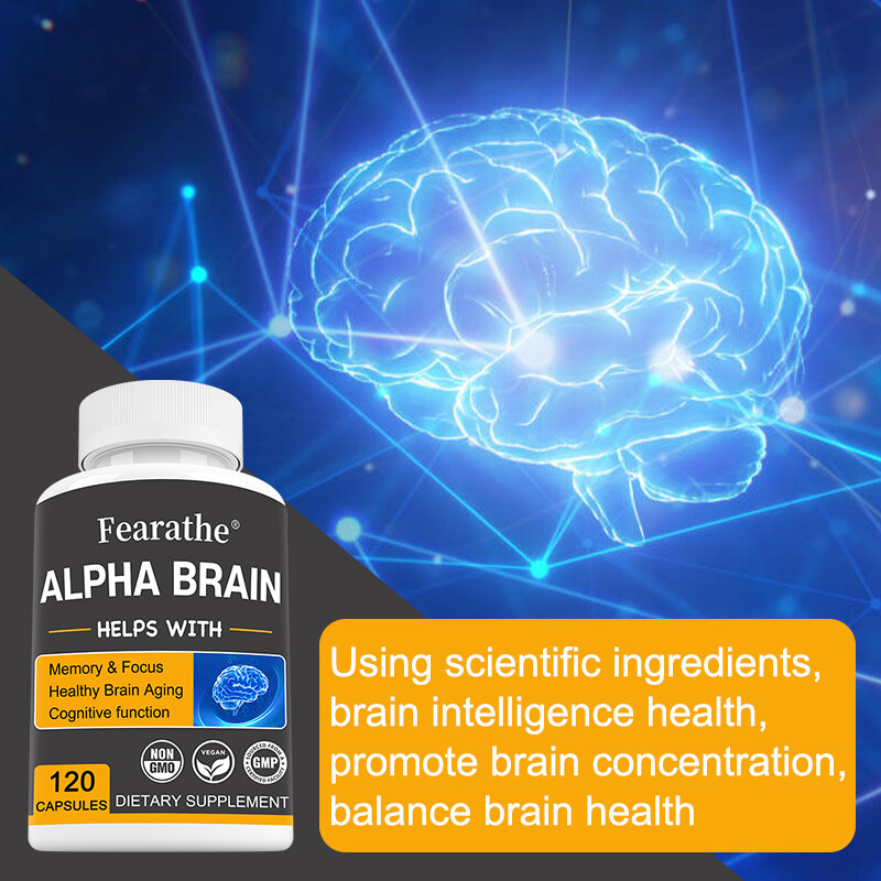 Brain Memory & Brain Support Capsules, Advanced Cognitive Formula，120Capsules
