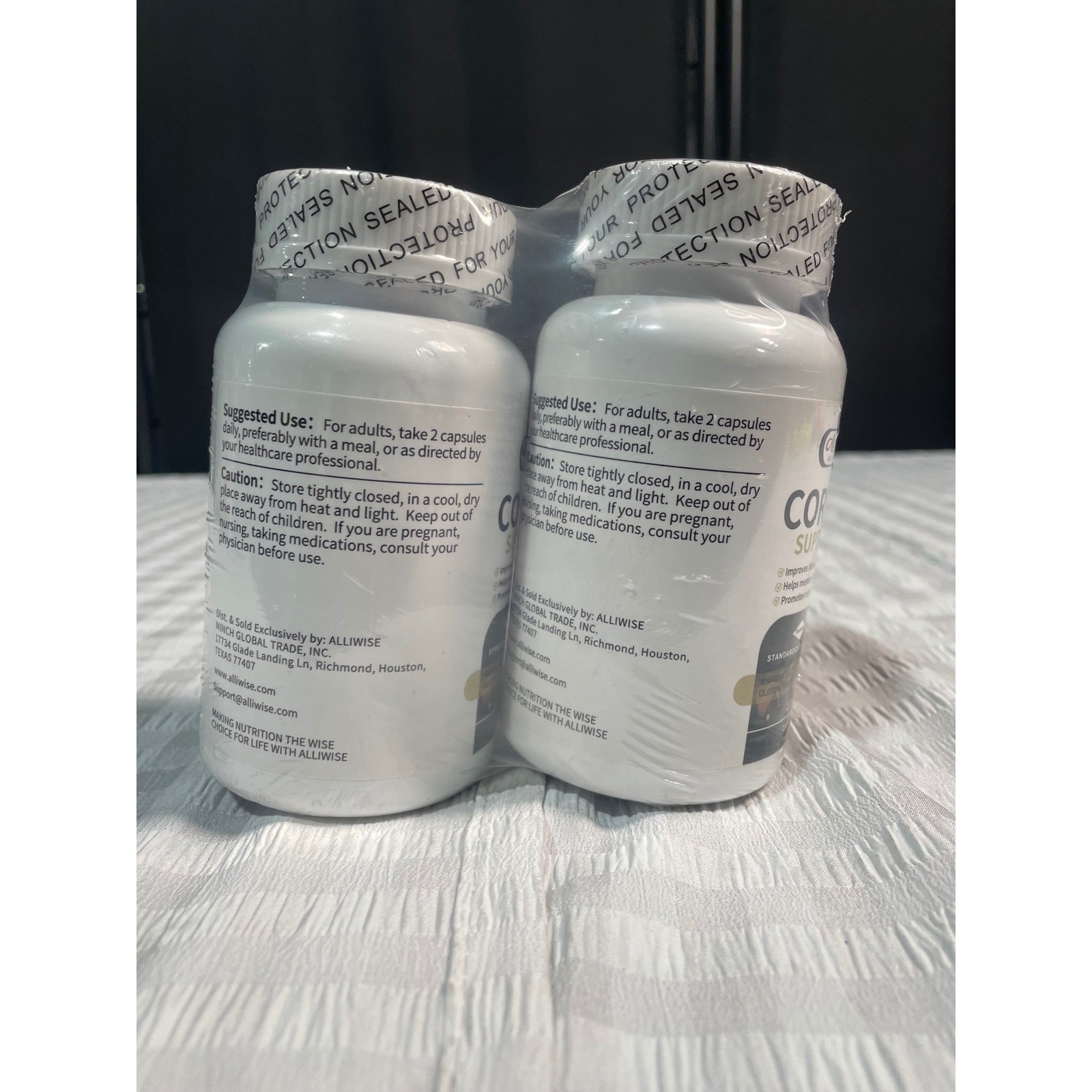 Alliwise Cortisol Supplement 120 Capsules 2 Pack Ashwagandha Magnesium