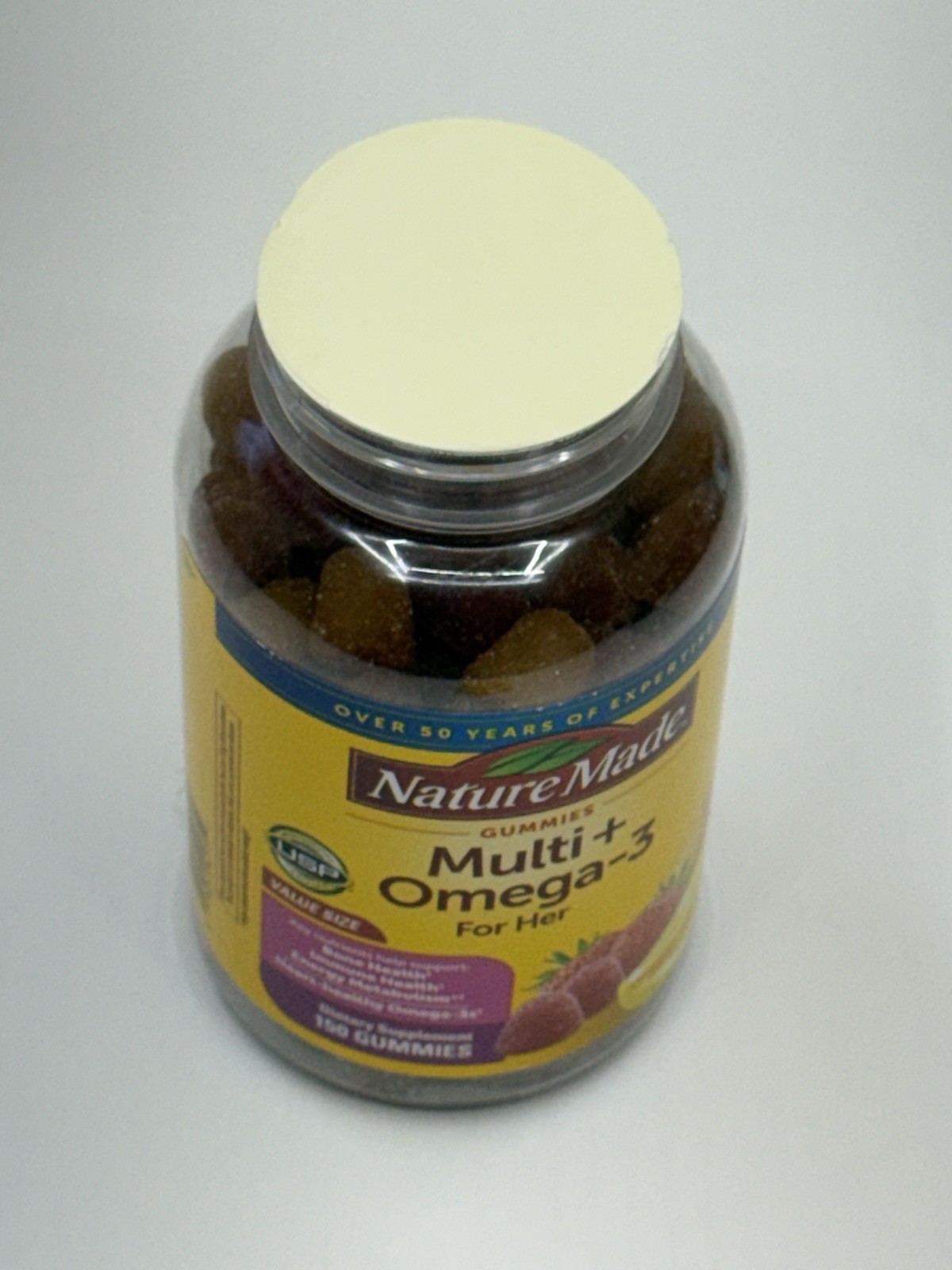Nature Made Multi + Omega-3 Gummies For Her 150ct Gluten Free No Artificial Fla…