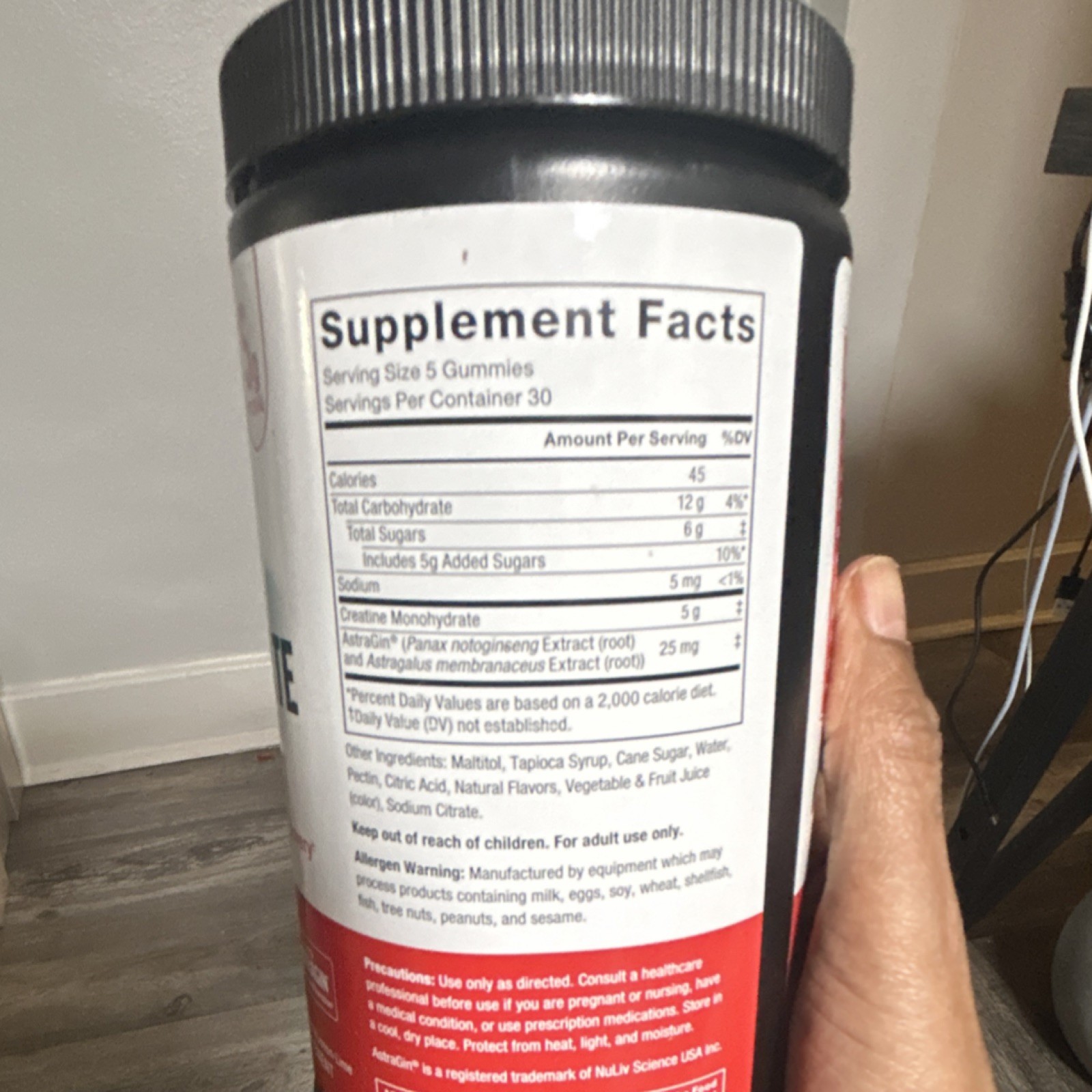 Force Factor Creatine Monohydrate Gummies Assorted Fruit Flavors 150 Count