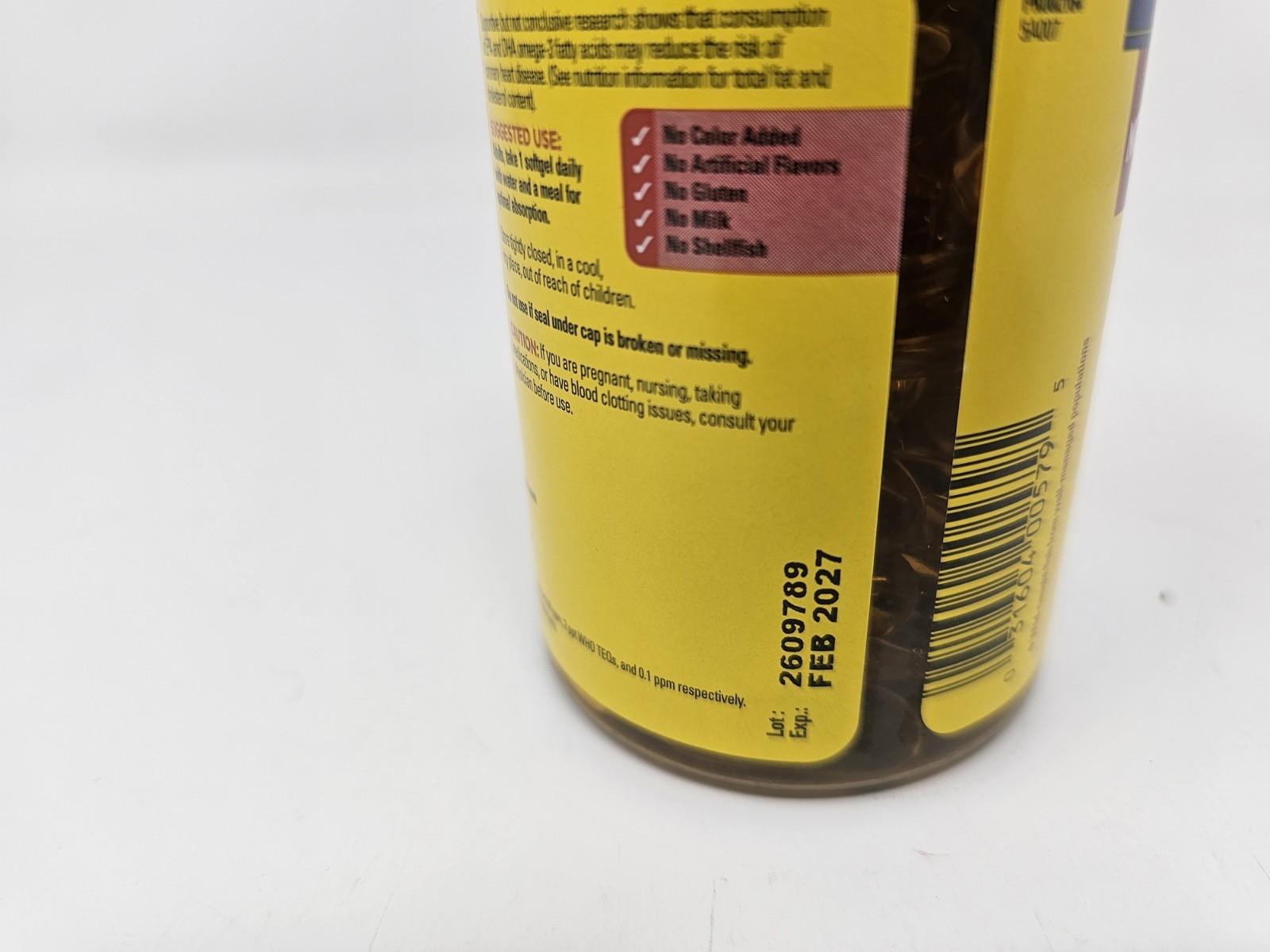 Nature Made Fish & Algae Oil 1200 mg 60 Softgels Exp 02/2027