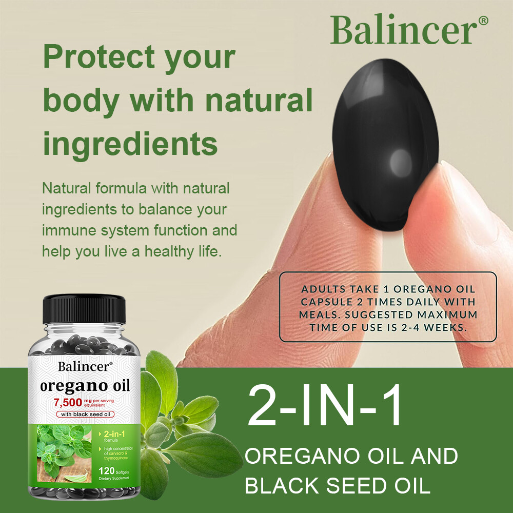 Oregano Oil Capsules 7500mg–Promote digestion, enhance energy and immunity