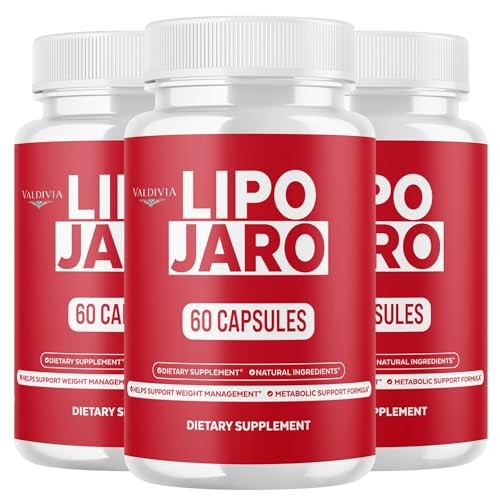 LipoJaro Weight Loss Fat Burner Supplement Capsules Metabolism 3 Pack 180Ct