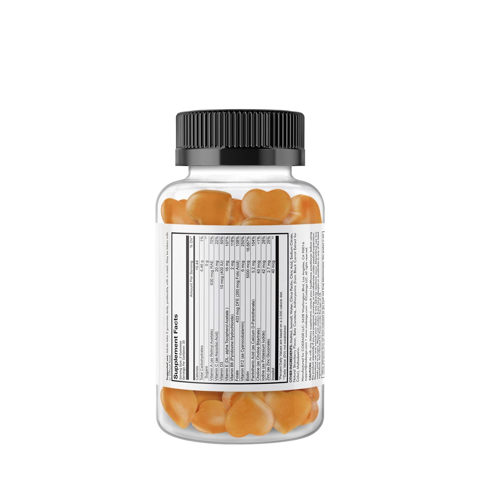 Hair Gummies – Sugarfree Daily Multivitamins – Biotin & Zinc – 60 Gummies