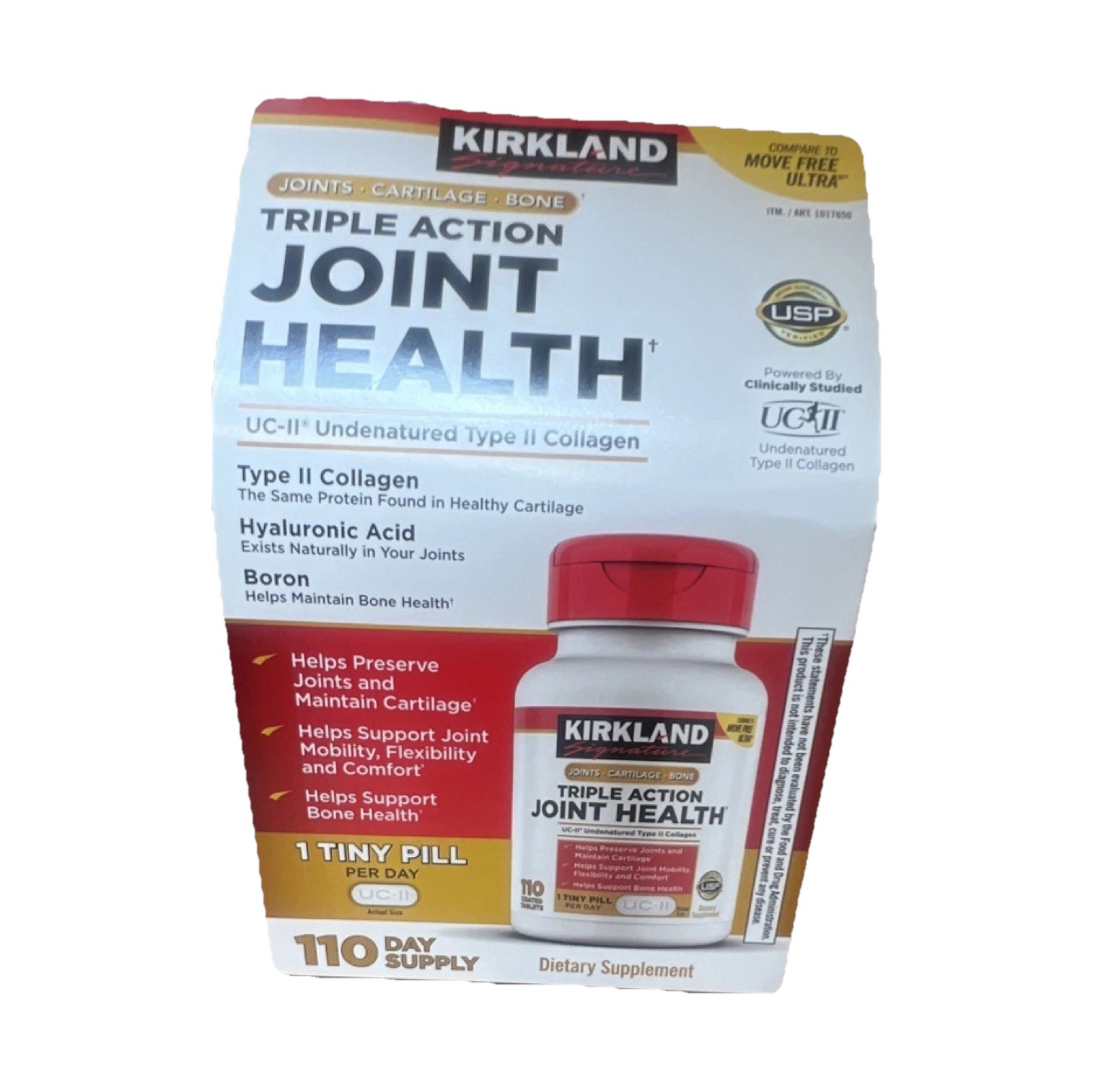 Kirkland Signature Triple Action Joint Health Type II Collagen 110 Tablets
