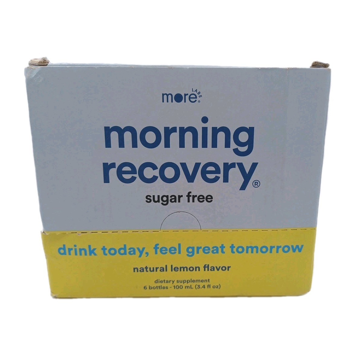 Morning Recovery Hangover Prevention Drink Lemon Flavor 3.4 OZ 6 pack New In Box