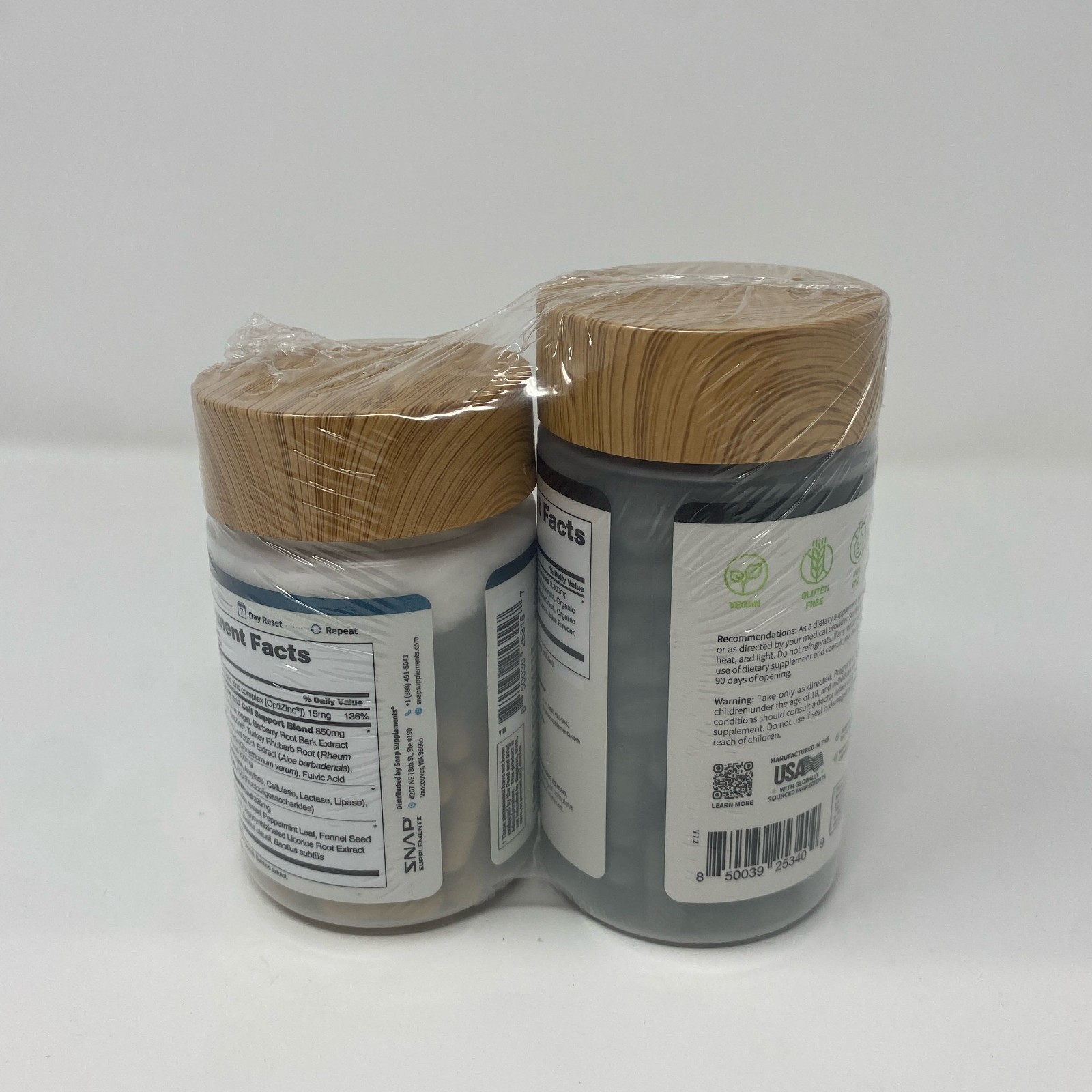 Snap Supplements Gut Health + Spirulina & Chlorella 50+120ct