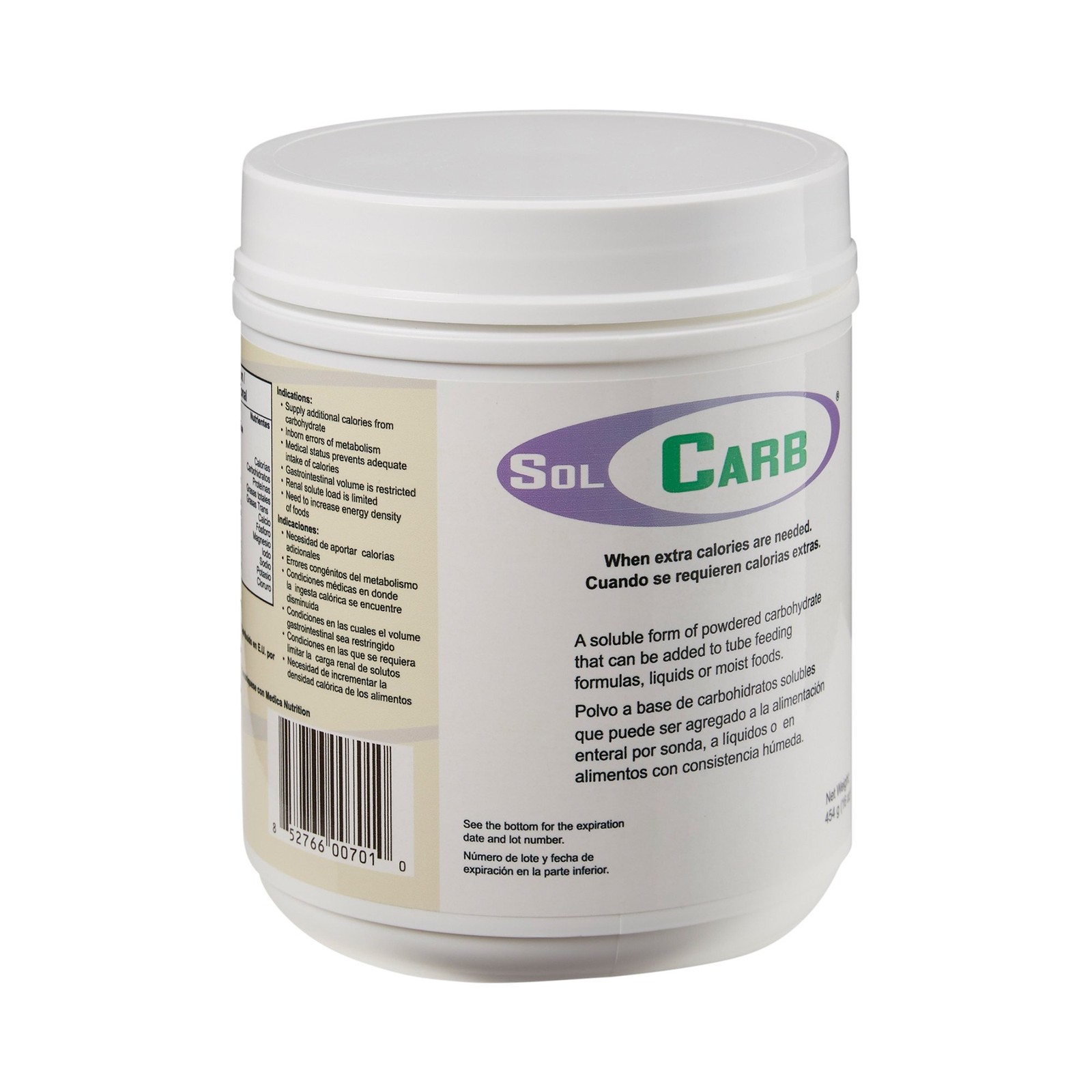 SolCarb Oral Supplement Unflavored 16 oz. Jar