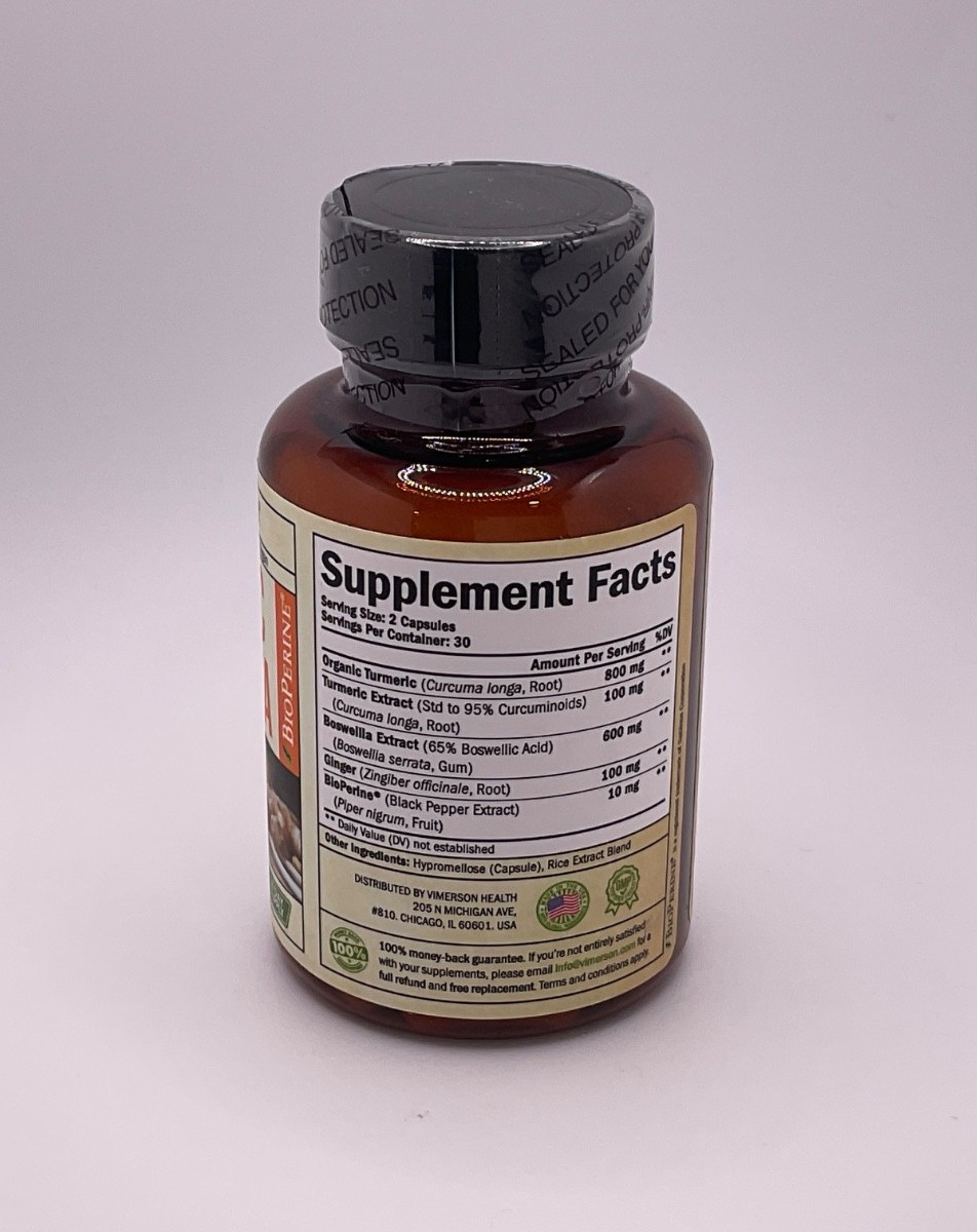 Vimerson Health Glucosamine Chondroitin MSM Turmeric Boswellia 90 Ct ~ Exp 7/26