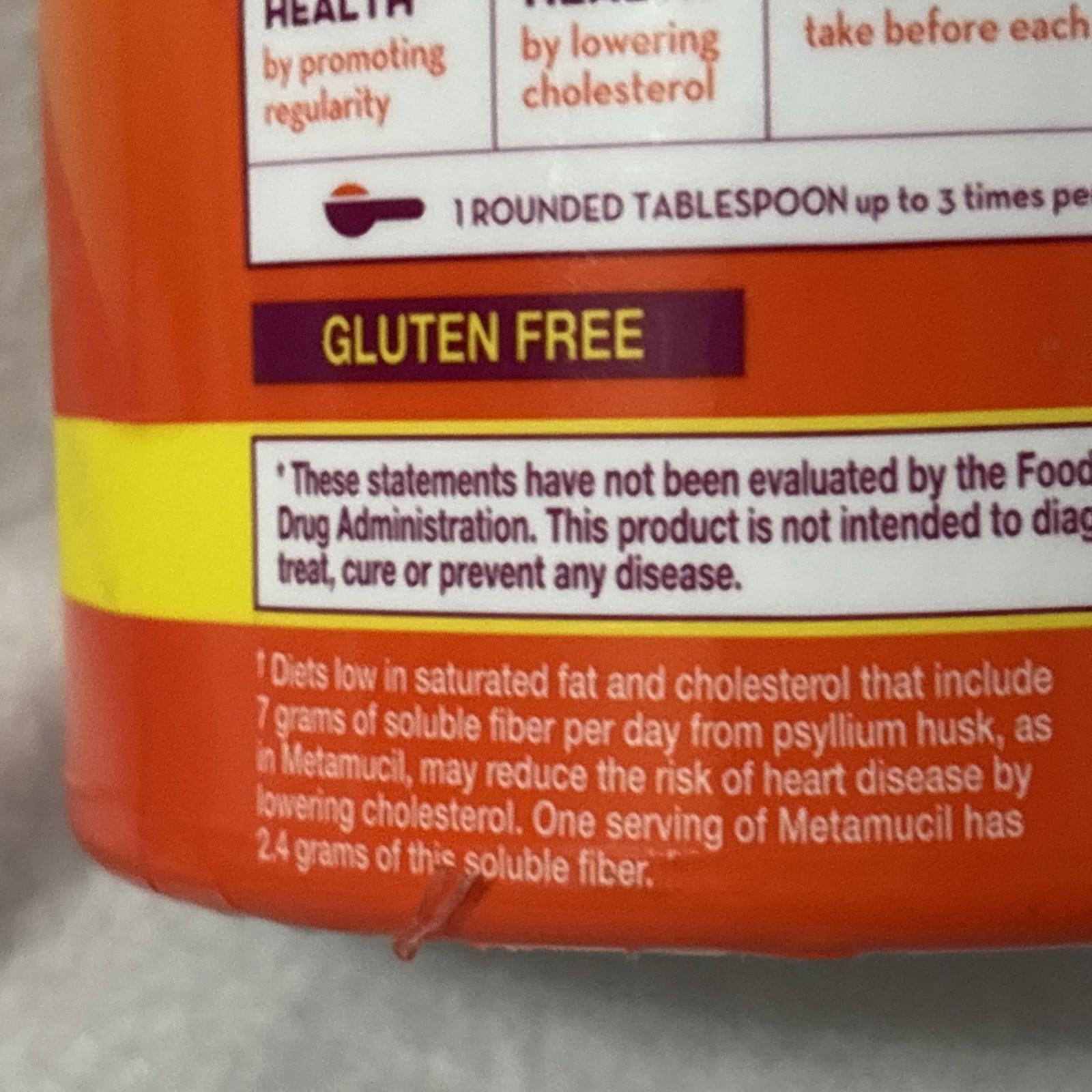 Metamucil 4-in-1 Fiber Powder-Orange Flavor-48.2 Oz(3 Lb) ea. Lot of 3-EX2028