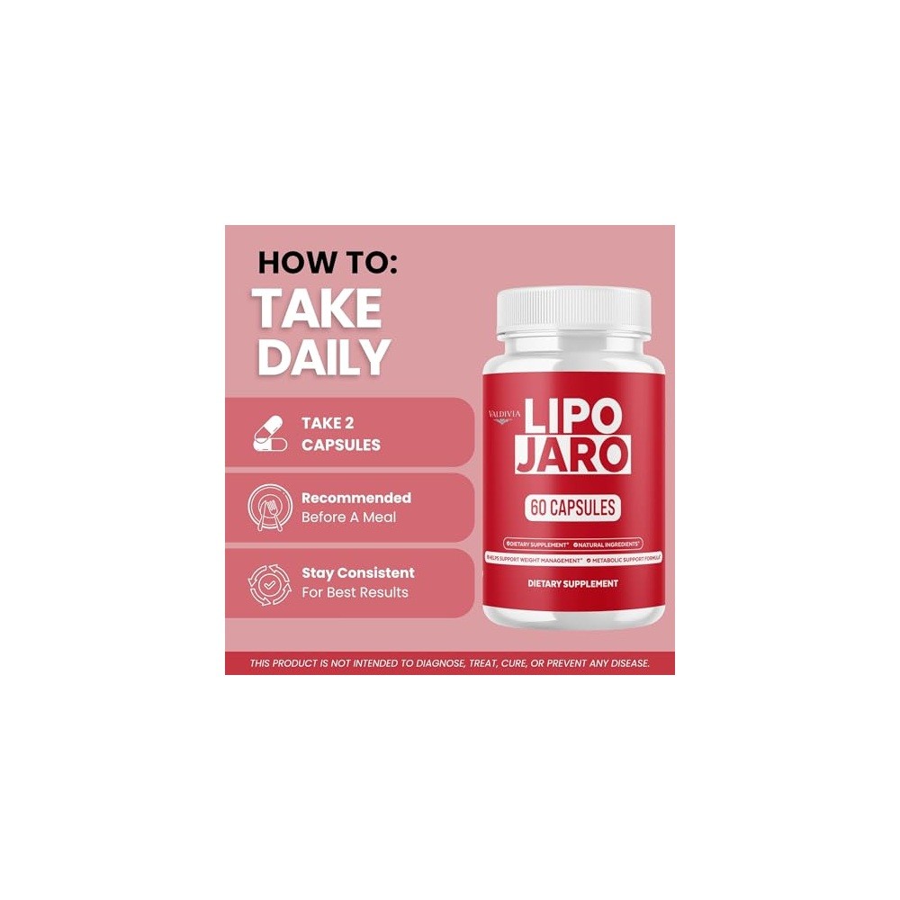 Valdivia Lipojaro 180 Capsules 3 Pack Dietary Supplement Made in USA