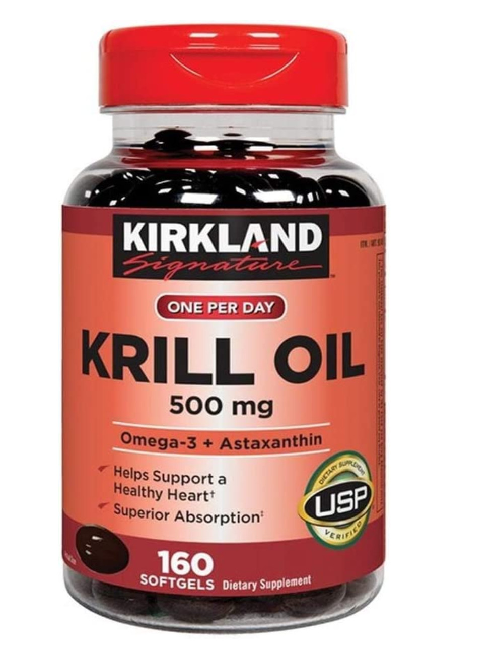 Kirkland Signature Expect Molre Krill Oil 500 mg, 160 Softgels
