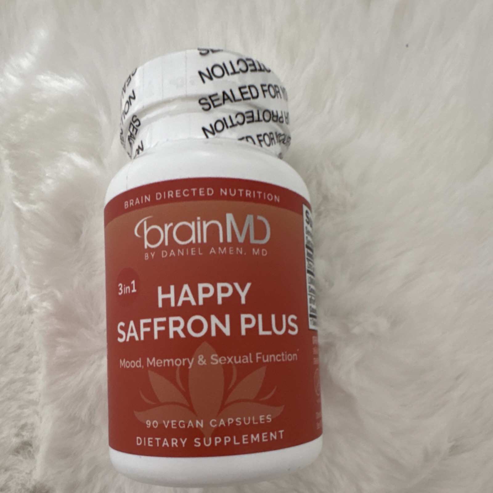 BrainMD Happy Saffron Plus Vegan Dietary Supplement 90 Capsules Mood Support