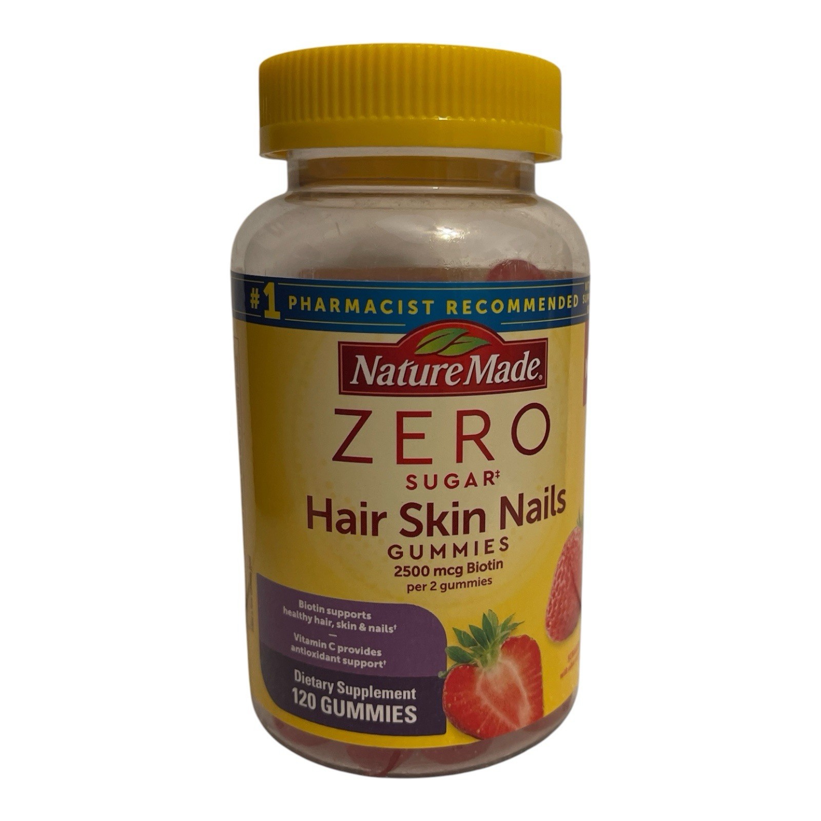 Nature Made Biotin Zero Sugar Hair Skin Nails Gummies 120 Ct Exp Jan 2028 ✅