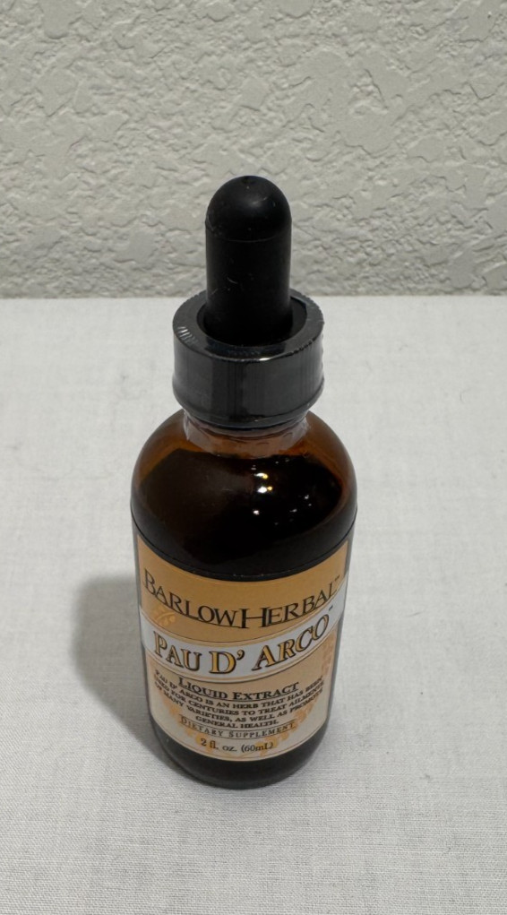 New Barlow Herbal Pau D’ Arco 2 fl oz Dietary Supplement Exp 04/2030