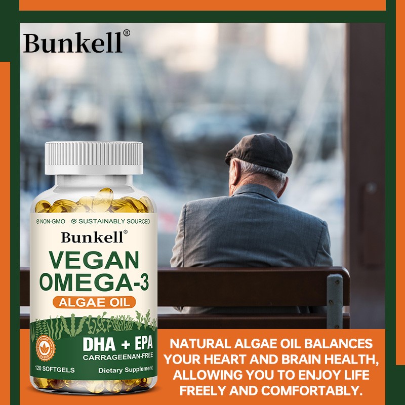 Omega 3 Algae Oil Supplement Improve Heart Brain Eye Immune Health 30-120 Pills