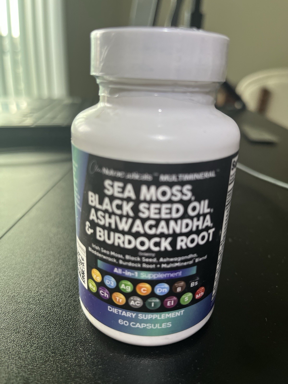Clean Nutraceuticals Sea Moss Black Seed Oil Ashwagandha Burdock Root 60 Capsul…