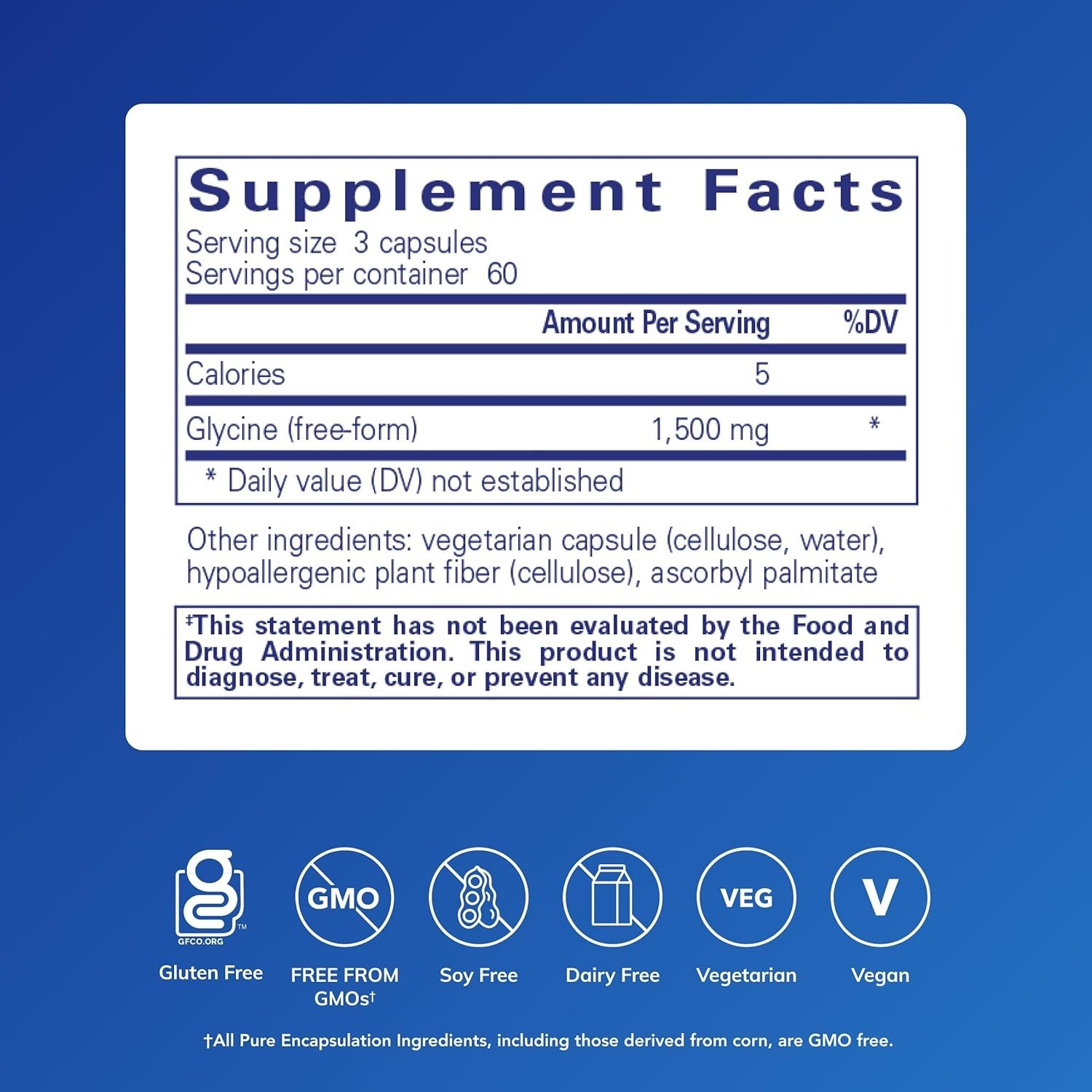 Pure Encapsulations Glycine- 180 Capsules