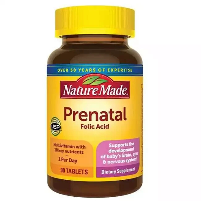 Nature Made Prenatal Folic Acid 90 Tablets EXP 05/26