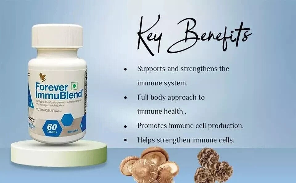 4 x Forever Living Immublend Tablets- support immune system activity 240 Tablets