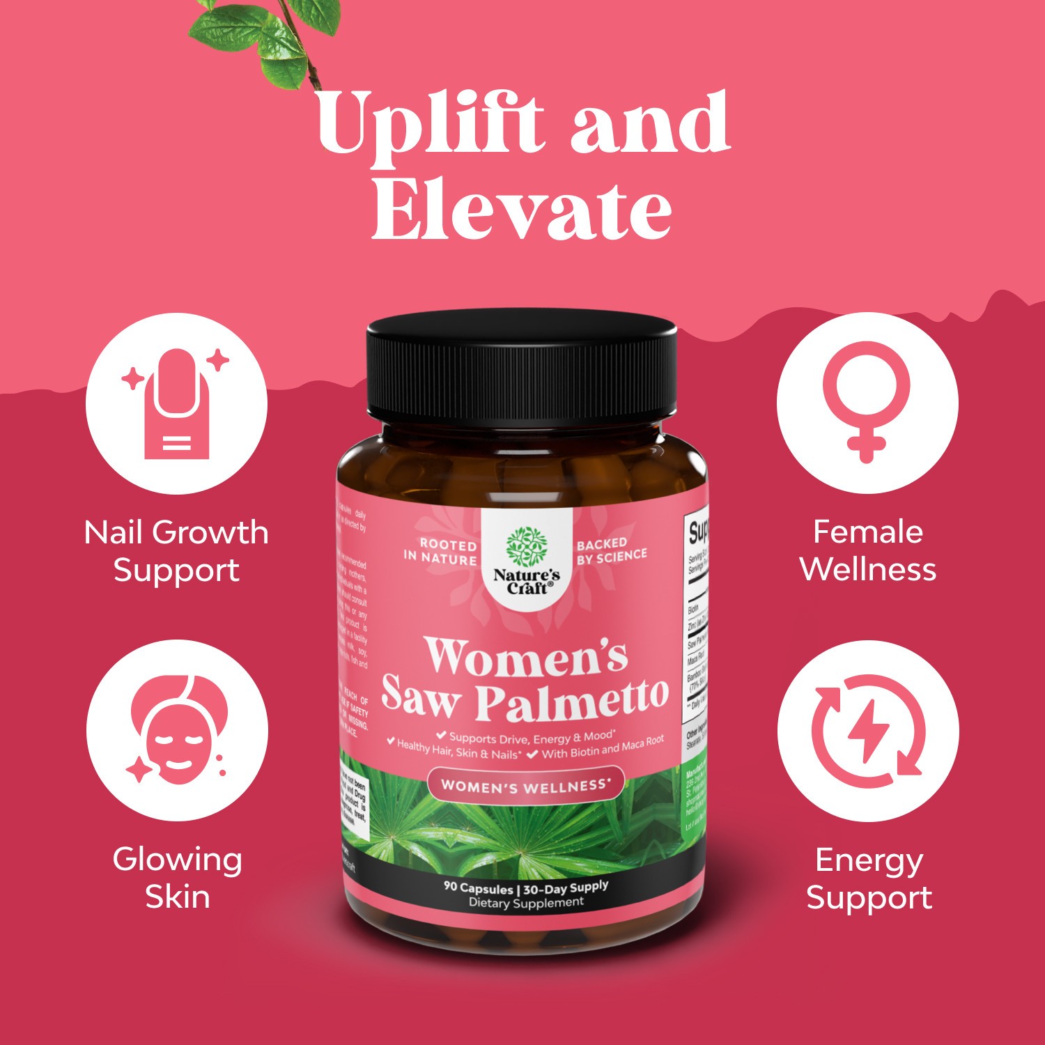 Extra Strength Saw Palmetto for Women – DHT Blocker Thickening Hair Vitamins